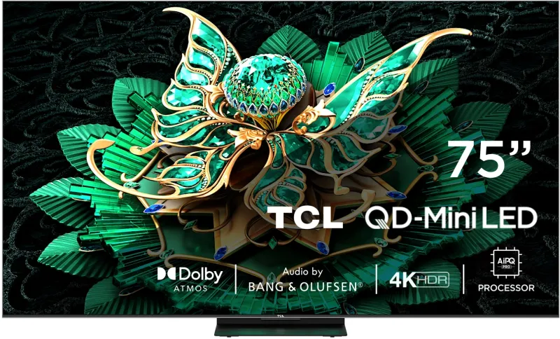 Телевизор LED TCL 75" 75C7K черный 4K Ultra HD 120Hz DVB-T DVB-T2 DVB-C DVB-S DVB-S2 USB WiFi Smart TV
