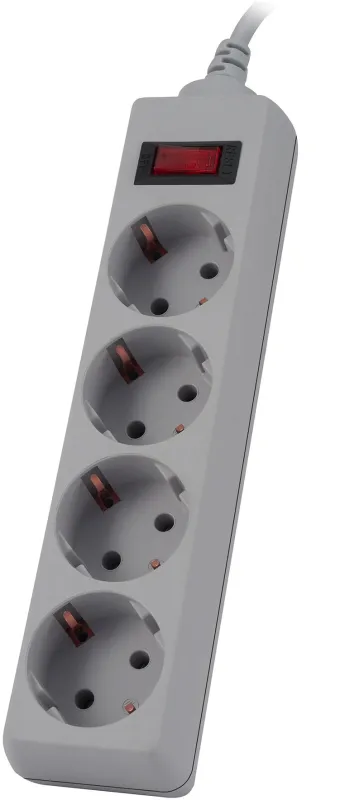 Сетевой фильтр Buro 400SL-3-G 3м (4 розетки) серый (пакет ПЭ)