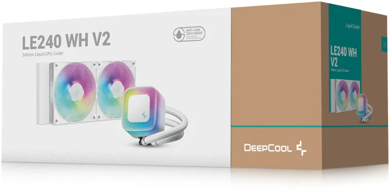 Система водяного охлаждения Deepcool LE240 V2 Soc-AM5/AM4/1200/1700/1851 белый 4-pin 28.2-31.6dB Al 220W 1359gr Ret (R-LE240-WHAMMN-G-2)