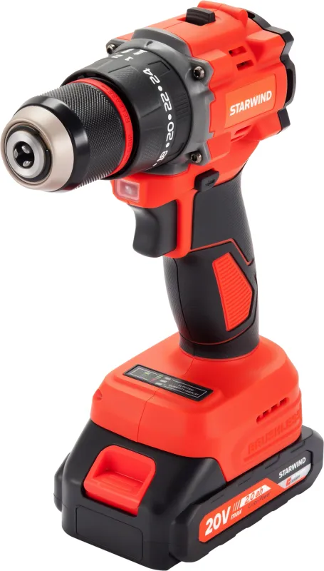 Дрель-шуруповерт Starwind CDB20-2.0/2hs1 20Вт аккум. патрон:быстрозажимной