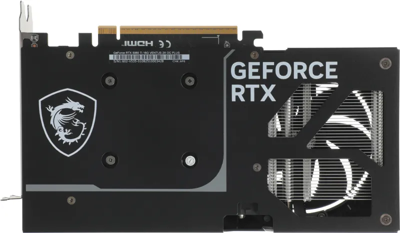 Видеокарта MSI PCI-E 5.0 RTX 5060 Ti 16G VENTUS 2X OC PLUS NVIDIA GeForce RTX 5060TI 16Gb 256bit GDDR7 2482/28000 HDMIx1 DPx3 HDCP Ret