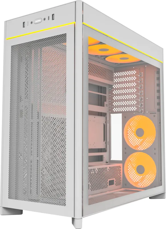 Корпус Montech HS01 PRO белый без БП ATX 5x120mm 2xUSB3.0 1xUSB3.1 audio