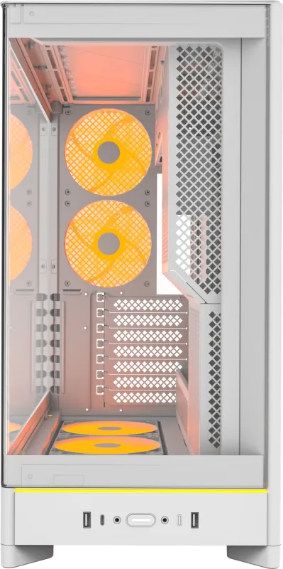 Корпус Montech HS02 PRO белый без БП ATX 4x140mm 2xUSB3.0 audio bott PSU