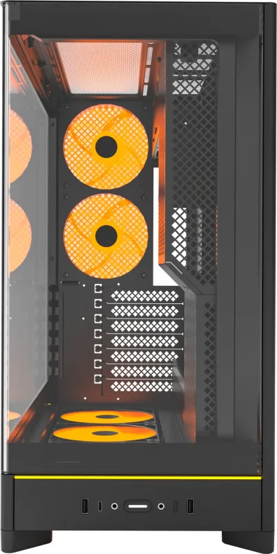 Корпус Montech HS02 PRO черный без БП ATX 4x140mm 2xUSB3.0 audio bott PSU