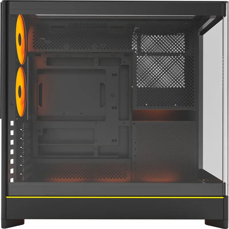 Корпус Montech HS02 PRO черный без БП ATX 4x140mm 2xUSB3.0 audio bott PSU