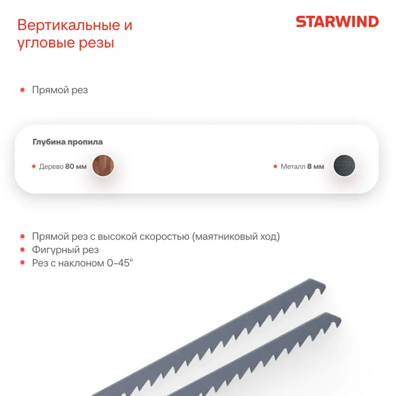 Лобзик Starwind JS80-750S1 750Вт 3000ходов/мин от электросети