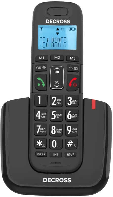 Р/Телефон Dect Decross DC1013 черный АОН