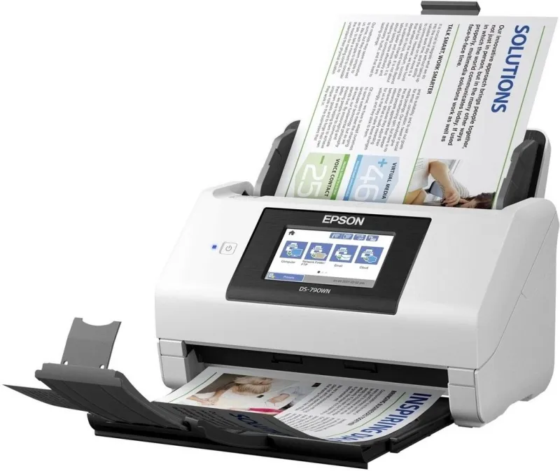 Сканер протяжный Epson WorkForce DS-790WN (B11B265401) A4 белый