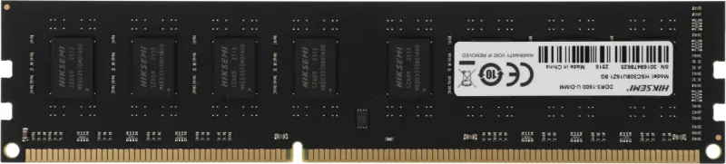 Память DDR3 8GB 1600MHz Hikvision HSC308U16Z1/8G HIKSEMI RTL PC3-12800 CL11 DIMM 240-pin 1.5В Ret
