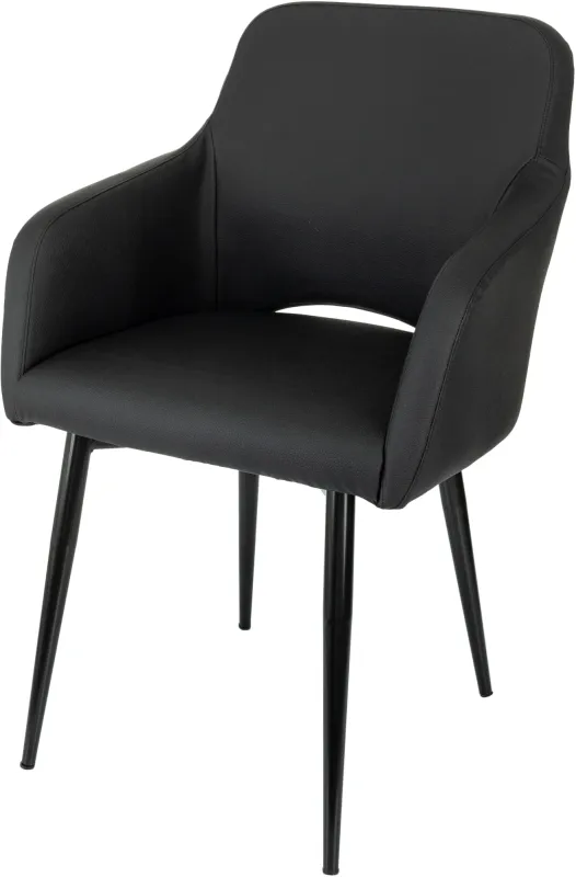 Кресло Бюрократ CH-380F черный эко.кожа на ножках металл