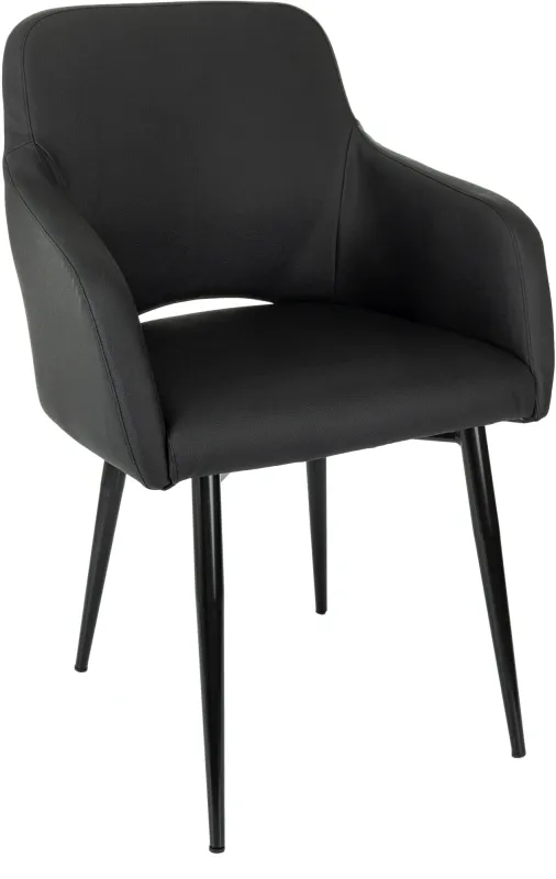 Кресло Бюрократ CH-380F черный эко.кожа на ножках металл