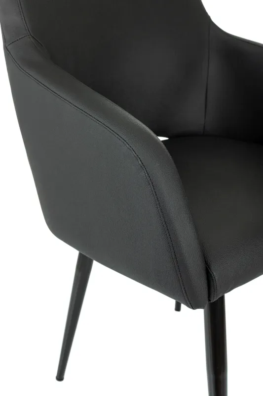 Кресло Бюрократ CH-380F черный эко.кожа на ножках металл