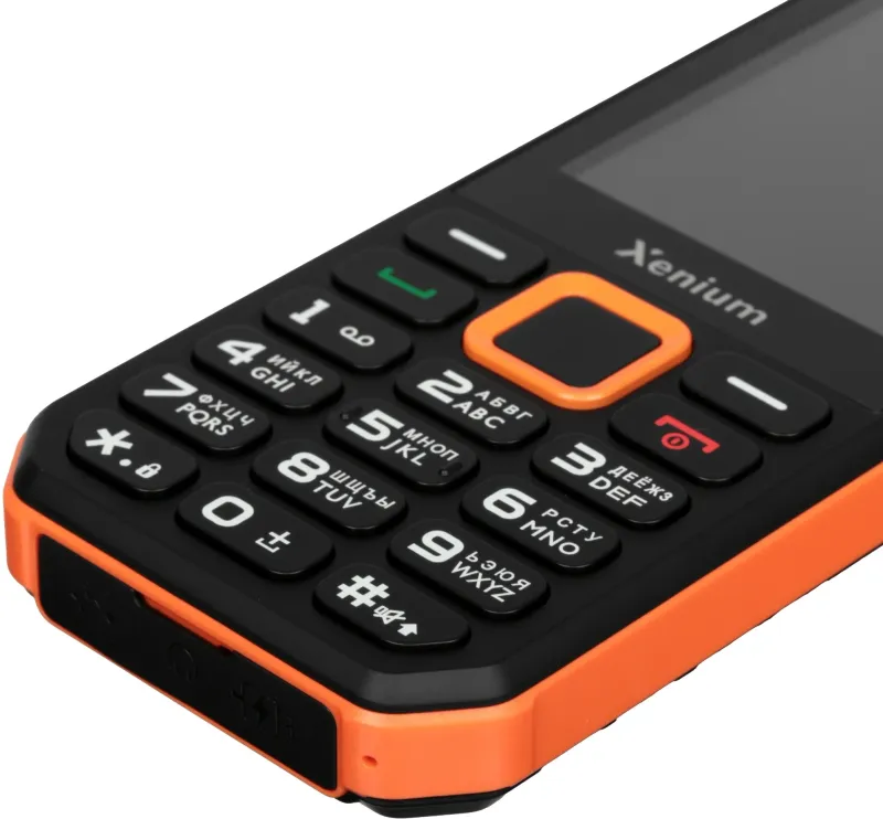 Мобильный телефон Xenium X300 черный/оранжевый моноблок 2Sim 2.8" 240x320 Nucleus 0.3Mpix GSM900/1800 MP3 FM microSD max32Gb