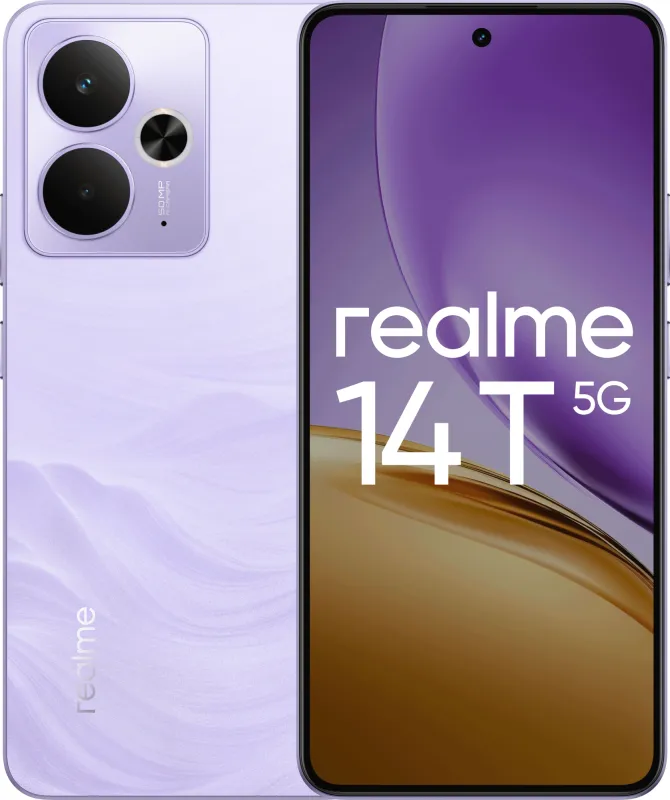 Смартфон Realme RMX5078 14T 5G 128Gb 8Gb фиолетовый (6941764459694)