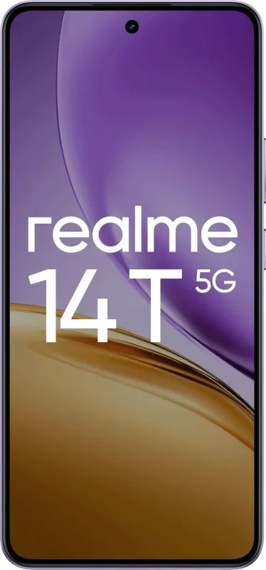 Смартфон Realme RMX5078 14T 5G 128Gb 8Gb фиолетовый моноблок 3G 4G 2Sim 6.67" 1080x2400 Android 15 50Mpix 802.11 a/b/g/n/ac NFC GPS GSM900/1800 GSM1900 Protect
