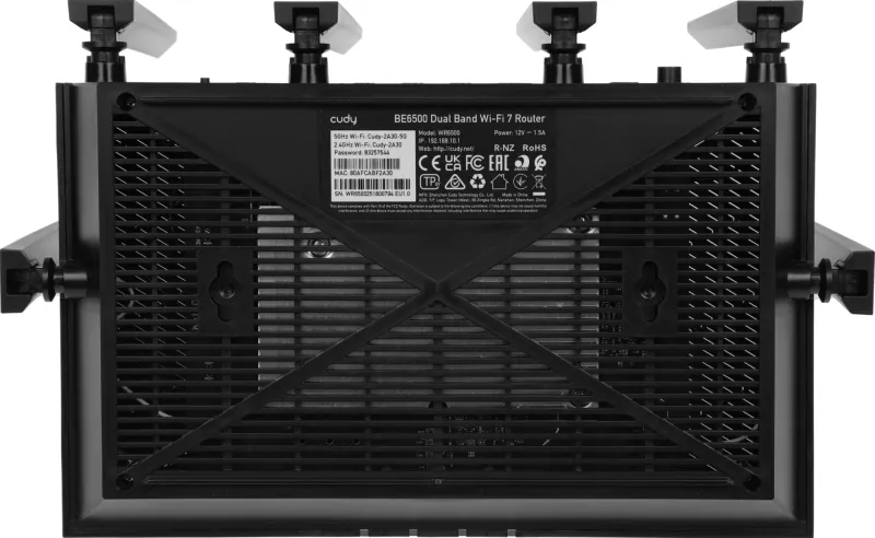Роутер беспроводной Cudy WR6500 BE6500 100/1000/2500BASE-T черный