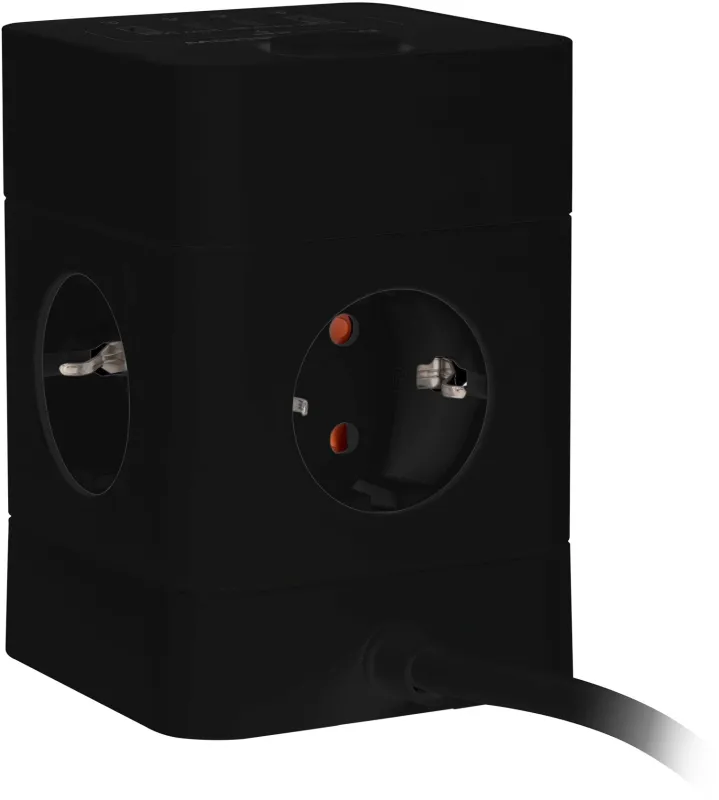 Сетевой удлинитель Buro BU-PTE4.1UC-B 1.5м (4 розетки) черный (пакет ПЭ)