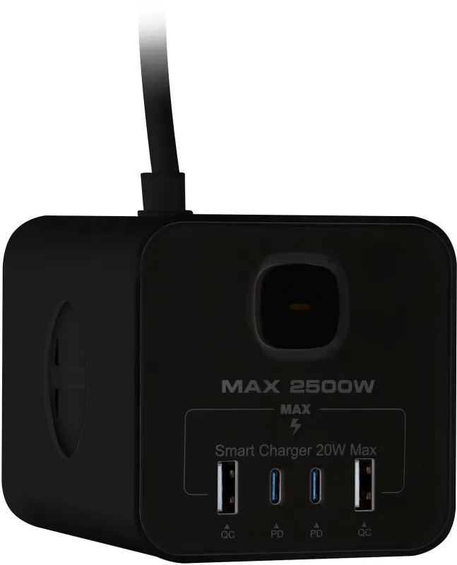 Сетевой удлинитель Buro BU-PTE4.1UC-B 1.5м (4 розетки) черный (пакет ПЭ)