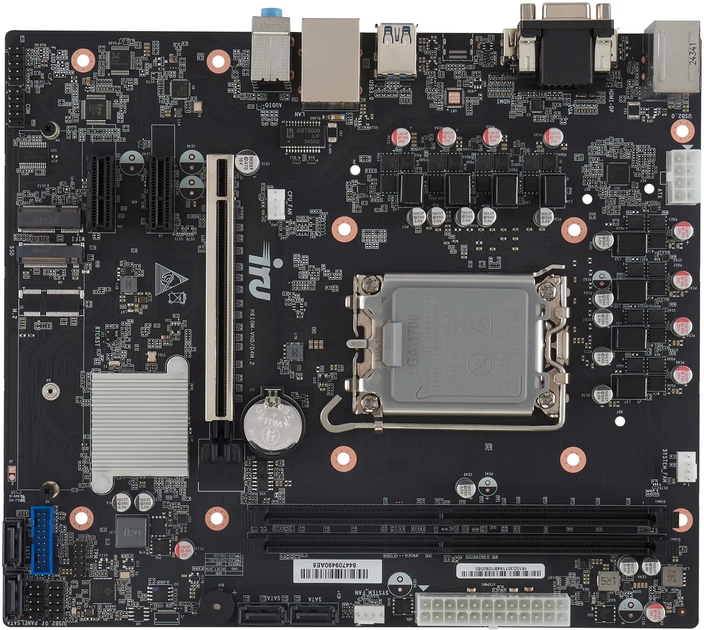 Материнская плата IRU H610M-VHD/D4M.2 Soc-1700 Intel H610 2xDDR4 mATX GbLAN+VGA+HDMI+DP