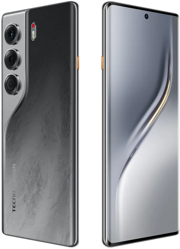 Смартфон Tecno Camon 40 Pro 5G 256Gb 12Gb черный моноблок 3G 4G 6.78" Android 14 50Mpix 802.11 a/b/g/n/ac NFC GPS GSM900/1800 GSM1900 Protect