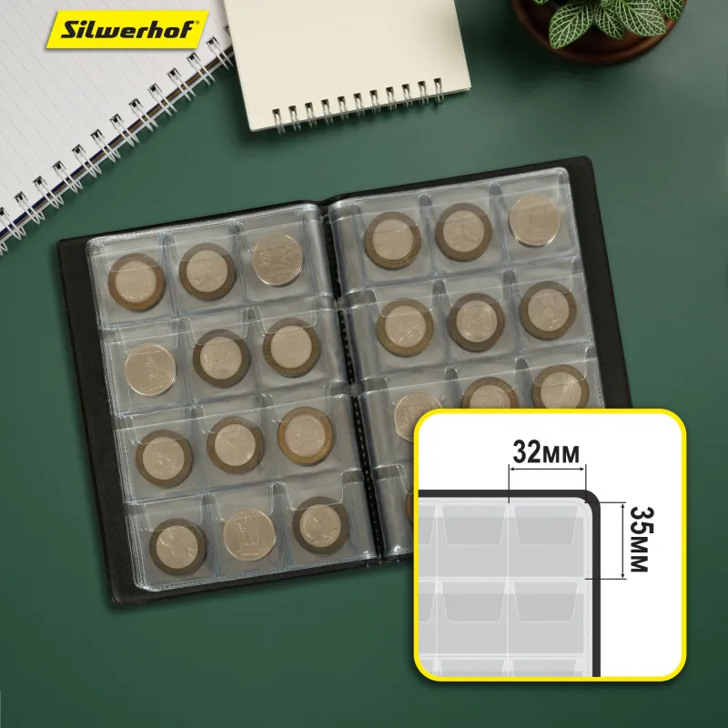 Папка с 10 прозр.вклад. Silwerhof Кляссер ПВХ 0.25мм бордовый