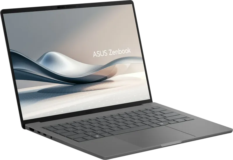 ASUS Zenbook A14 UX3407QA-QD267W Snapdragon X  X1 26 100  Qualcomm Hexagon LPDDR5X 16GB 512GB PCIE SSD Adreno GPU 14" OLED WUXGA  ,WIN11 HOME 0.74 kg Iceland Gray
