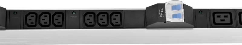 Блок распределения питания Rem R-2MC3-32-4x2S-4x3C13-2x2C19-A-1820-K R-2MC3-32-4X2S-4X3C13-2X2C19-A верт.размещ. 8xSchuko 12xC13 4xC19 управление группами розеток 32A C14