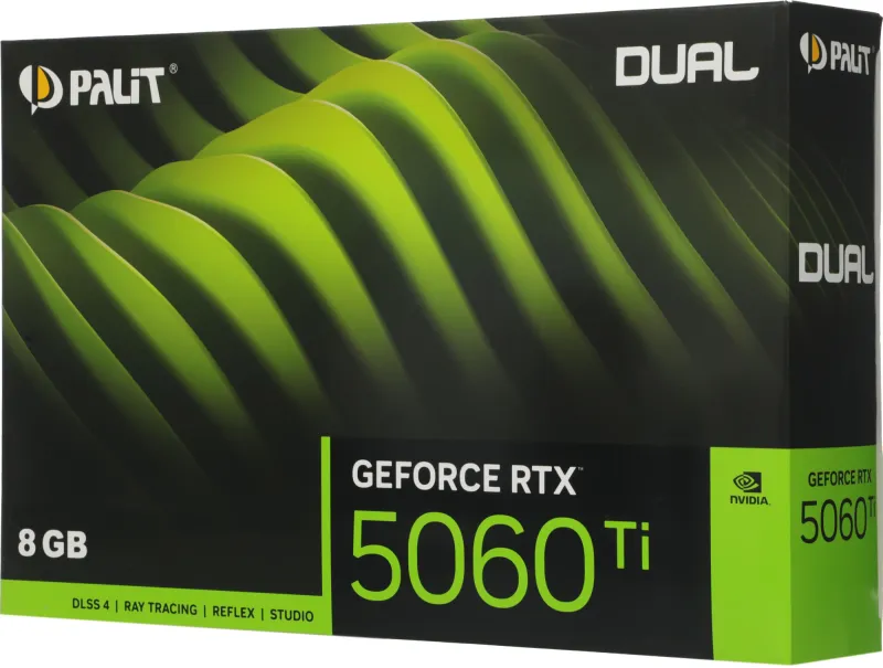 Видеокарта Palit PCI-E 5.0 RTX5060Ti DUAL NVIDIA GeForce RTX 5060TI 8Gb 128bit GDDR7 2295/28000 HDMIx1 DPx3 HDCP Ret