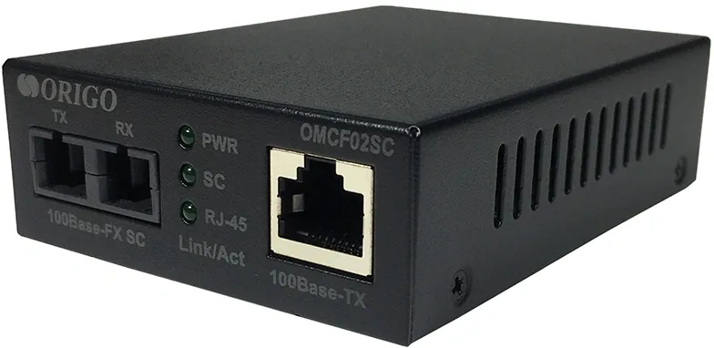 Медиаконвертер ORIGO Медиаконвертер 100Base-TX / 100Base-FX (SC), 1310 нм, многомод, до 2 км