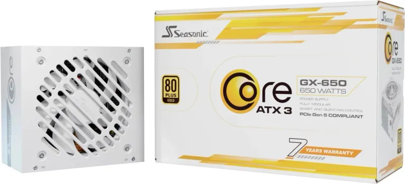 Блок питания Seasonic ATX 650W Core GX-650 WHITE 80+ gold 24pin APFC 120mm fan 8xSATA Cab Manag RTL