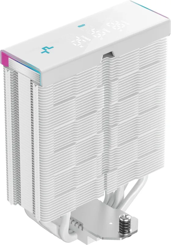 Устройство охлаждения(кулер) Deepcool AK400 Digital Pro Wh Soc-AM5/AM4/1200/1700/1851 белый 4-pin 25dB Al+Cu LCD 220W 695gr Ret (R-AK400-WHAPMN-G)