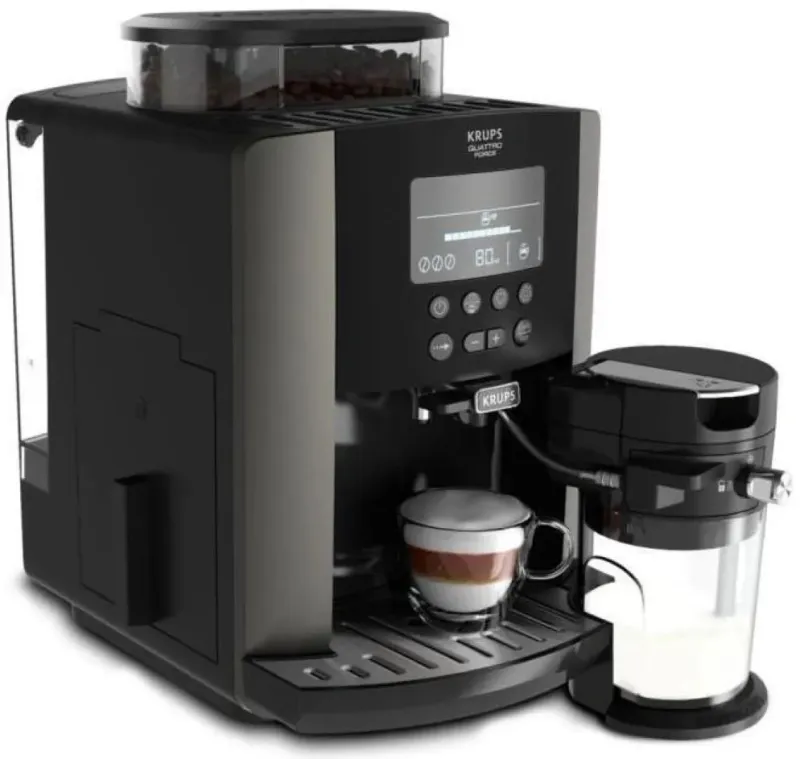 Кофемашина Krups Arabica Latte EA819E10 1450Вт черный/коричневый
