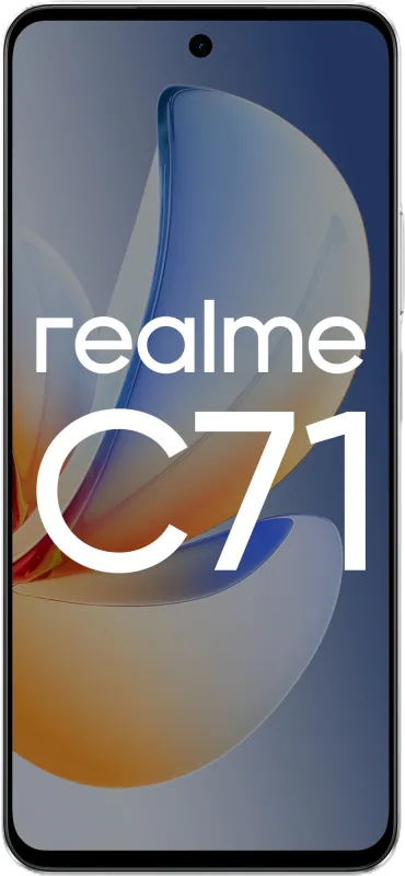 Смартфон Realme RMX5303 C71 128Gb 8Gb белый моноблок 3G 4G 2Sim 6.67" 720x1604 Android 15 50Mpix 802.11 a/b/g/n/ac NFC GPS GSM900/1800 GSM1900 FM