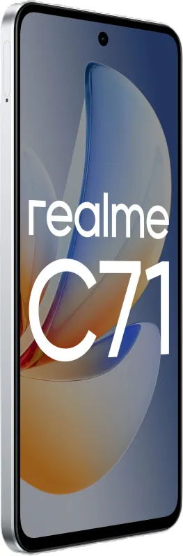 Смартфон Realme RMX5303 C71 128Gb 8Gb белый моноблок 3G 4G 2Sim 6.67" 720x1604 Android 15 50Mpix 802.11 a/b/g/n/ac NFC GPS GSM900/1800 GSM1900 FM