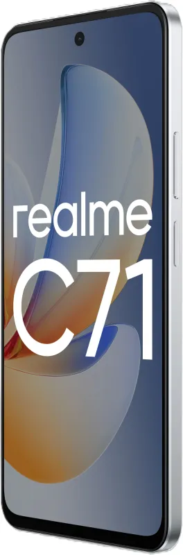 Смартфон Realme RMX5303 C71 128Gb 8Gb белый моноблок 3G 4G 2Sim 6.67" 720x1604 Android 15 50Mpix 802.11 a/b/g/n/ac NFC GPS GSM900/1800 GSM1900 FM