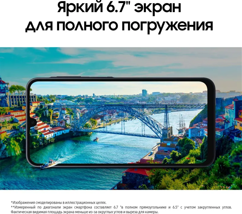 Смартфон Samsung SM-A165F Galaxy A16 128Gb 4Gb черный моноблок 3G 4G 6.7" 1080x2340 Android 14 50Mpix 802.11 a/b/g/n/ac NFC GPS GSM900/1800 GSM1900