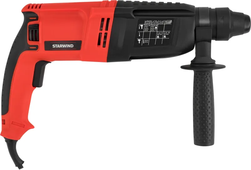 Перфоратор Starwind RH28-990S1 патрон:SDS-plus уд.:3.4Дж 990Вт (кейс в комплекте)