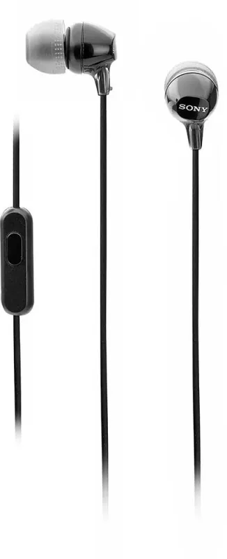 Гарнитура внутриканальные Sony MDR-EX14AP 1.2м черный проводные в ушной раковине (MDREX14AP/BZIN)