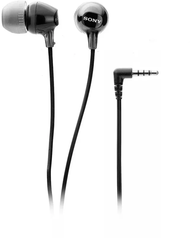 Гарнитура внутриканальные Sony MDR-EX14AP 1.2м черный проводные в ушной раковине (MDREX14AP/BZIN)