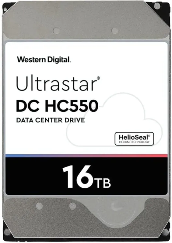 Жесткий диск WD SATA-III 16TB 0F38468 WUH721816ALE6L4 Server Ultrastar DC HC550 512E (7200rpm) 512Mb 3.5"