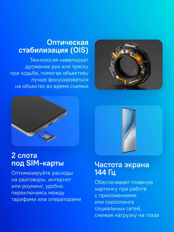 Смартфон Tecno Camon 40 Pro 5G 256Gb 12Gb белый ледяной моноблок 3G 4G 6.67" Android 14 50Mpix 802.11 a/b/g/n/ac NFC GPS GSM900/1800 GSM1900 Protect