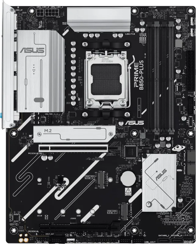 ASUS PRIME B850-PLUS, AM5, B850, 4*DDR5, 4*SATA, 3*M.2, 5*USB 3.2, 2*USB 2.0, Type-C, 5*PCIx16, DP+HDMI, ATX