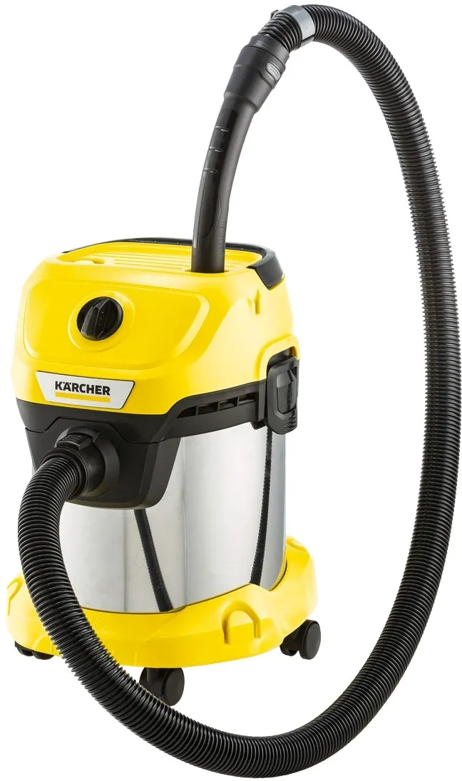 Строительный пылесос Karcher WD 3 S V-15/4/20 1000Вт (уборка: сухая) желтый