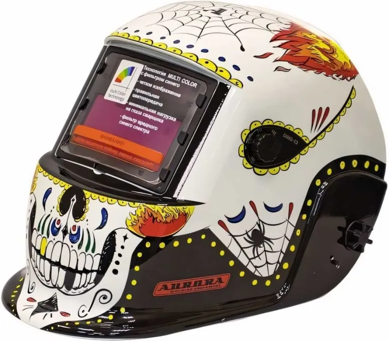 Маска сварщика Aurora (9-13DIN) филь.:хамел. кл.:1/2/1/1 см.экр.99x45мм (30690)