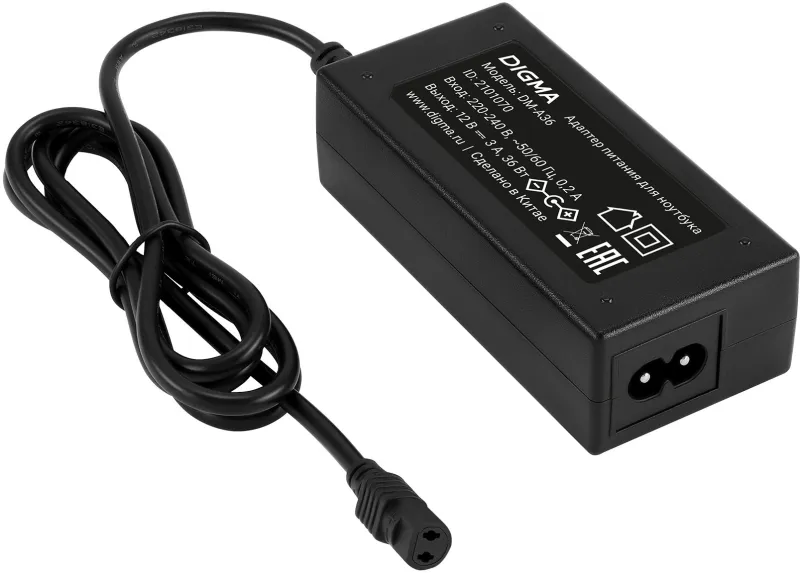Блок питания Digma DM-A36 автоматический 36W 12V-12V 3-коннект. 3A от бытовой электросети
