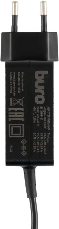 Блок питания Buro BU-A45W автоматический 45W 18.5V-20V 8-коннект. 2.3A от бытовой электросети