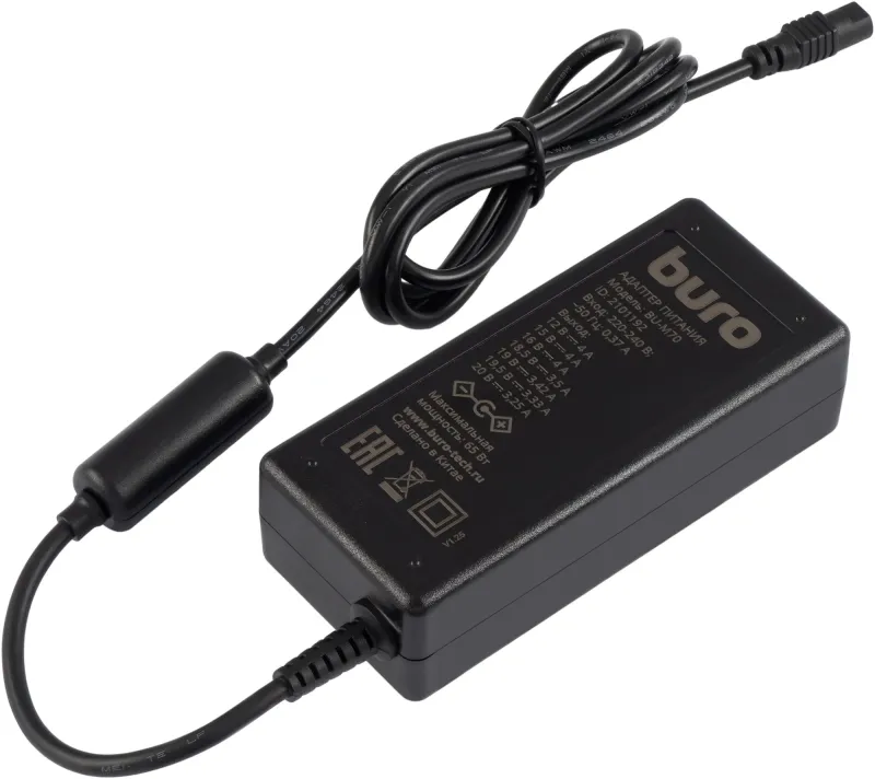Блок питания Buro BU-M70 ручной 65W 12V-20V 10-коннект. 4A от бытовой электросети