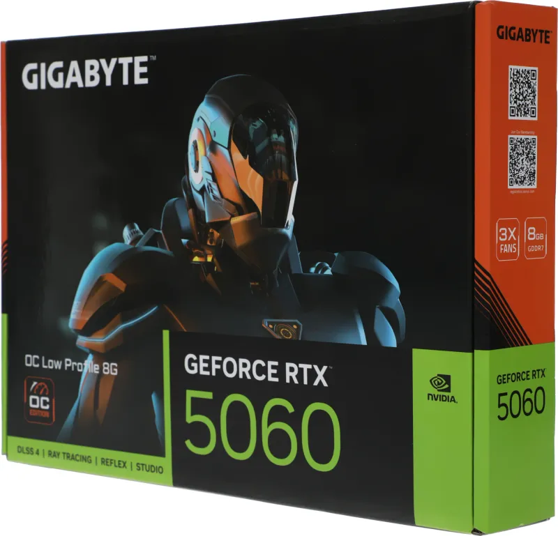 Видеокарта Gigabyte PCI-E 5.0 GV-N5060OC-8GL 1.0 NVIDIA GeForce RTX 5060 8Gb 128bit GDDR7 3840/28000 HDMIx1 DPx3 HDCP Ret