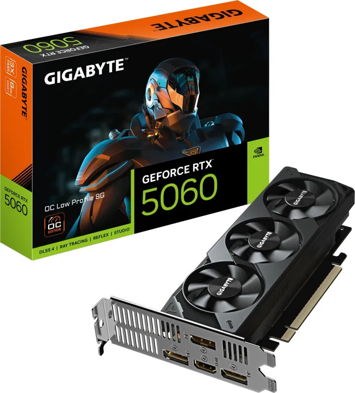 Видеокарта Gigabyte PCI-E 5.0 GV-N5060OC-8GL 1.0 NVIDIA GeForce RTX 5060 8Gb 128bit GDDR7 3840/28000 HDMIx1 DPx3 HDCP Ret