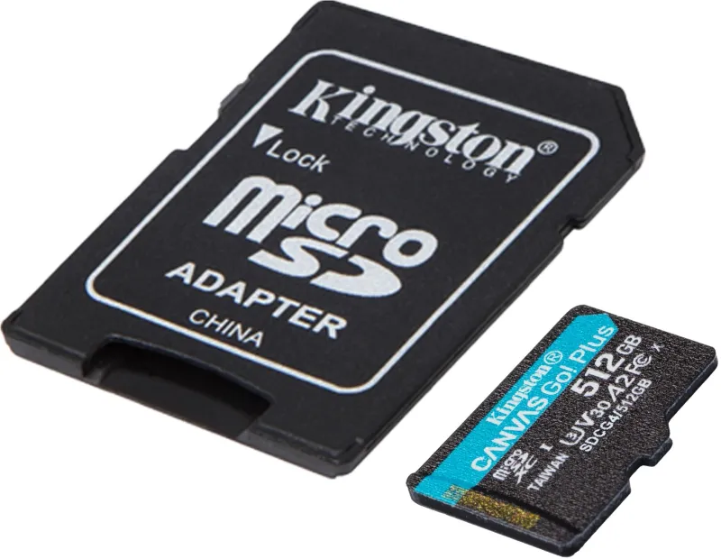 Флеш карта microSDXC 512GB Kingston SDCG4/512GB Canvas Go! Plus V10 A2 + adapter